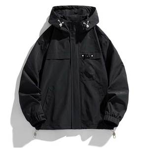 Veste de randonnée pour homme de haute qualité, coupe-vent respirante, imperméable, avec capuche intégrale et fermeture éclair. - Product Image 1