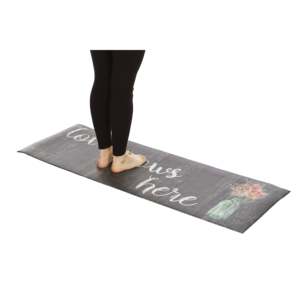 Tappetino da Cucina in PVC Extra Large 20x55, Antifatica Imbottito con Design 'Love Grows Here' per Uso Domestico - Product Image 4