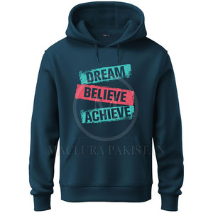 Premium Winter Cotton Blended Fleece Hoodie <b>for</b> <b>Men</b> with Printed Embroidery Logo Breathable Classic <b>Pullover</b> Design - Product Image 1