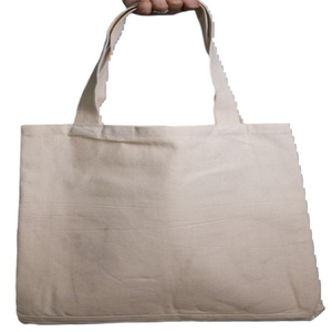 Vente en gros de sacs fourre-tout en toile 100% coton biologique respectueux de l'environnement, grands sacs d'épicerie réutilisables vierges avec logo personnalisable imprimé - Product Image 1