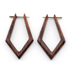 Pendientes de gota exagerados bohemios de alta calidad, Pendientes colgantes de cuentas de madera con borla larga geométrica Vintage para mujer - Product Image 1