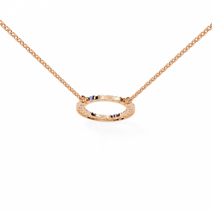 Collar con colgante redondo de circón cúbico 3A de joyería de plata de ley 925 para mujer, joyería fina - Product Image 4