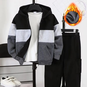 ชุดเซ็ตเสื้อฮู้ดลำลองลายดอกไม้สำหรับผู้ชาย ฤดูใบไม้ร่วง ผ้าโพลีเอสเตอร์ ระบายอากาศได้ดี ผลิตจากโรงงานโดยตรง - Product Image 1