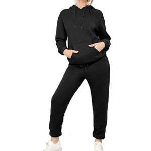 ชุดวอร์ม2ชิ้นสำหรับผู้หญิงชุดกีฬามีฮู้ดและกางเกงจ๊อกกิ้งเล่นโยคะแฟชั่นฤดูหนาว - Product Image 6