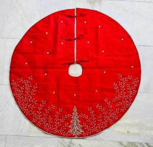 Falda de árbol de diseño con una rica textura, ideal para crear una hermosa base elegante debajo de su árbol de Navidad para un estilo elegante - Product Image 1