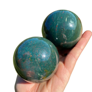 Bolas de cristal de jaspe verde indio pulido de esfera de piedra de sangre Natural de gran cantidad al por mayor para decoración del hogar Reiki Feng Shui - Product Image 3