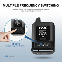 Système de monitoring intra-auriculaire sans fil Debra ST-mini Stereo IEM rechargeable pour la surveillance audio, l'enregistrement et les performances en extérieur