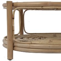 Table basse ronde en rotin au design classique du milieu du siècle le plus populaire pour le salon et les meubles de maison