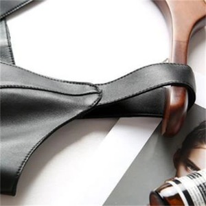 Gilets en cuir véritable au design hip-hop élégant pour femmes, vente en gros, gilet tendance en peau de mouton, respirant, tendance - Product Image 5