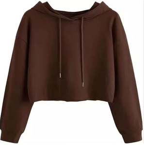 Sudadera con capucha corta impresa Mujeres Diseño gráfico OEM Directo de fábrica Proveedor de impresión personalizada - Product Image 4