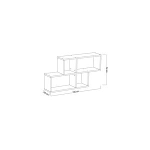 Organizador de Oficina Moderno Ernie, de Pared, de Aglomerado Blanco, con Cuatro Niveles, Estante Decorativo para Sala de Estar, Almacenamiento de Macetas, Diseño Desmontable - Product Image 2