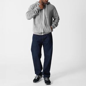 เสื้อฮู้ดซิป ผ้าฝ้าย 100% ซับในผ้าฝ้าย ล้างสีแบบสโตนวอช พิมพ์ลายดิจิทัล ปักลาย 3 มิติ - Product Image 1