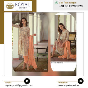 Ropa de boda y fiesta Diseñador de moda Muselina viscosa pura Nyra Cut Kurti Set Colección de proveedor indio - Product Image 5