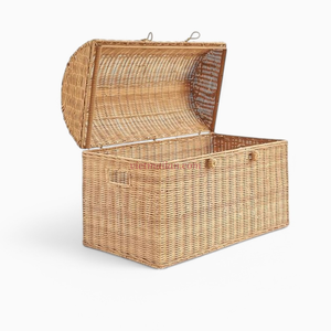 Coffre de rangement en rotin spacieux pour enfants Organisateur de jouets en osier Boho pour maisons élégantes - Product Image 1