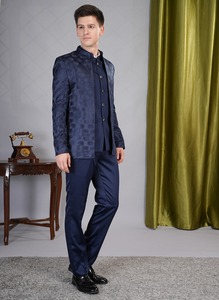 Traje Azul Marino de 3 Piezas para Hombre de Primera Calidad para Ceremonias, Fiestas y Eventos Corporativos, Disponible para Exportación, Precio desde India - Product Image 4