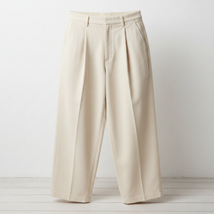 Pantalon de jogging décontracté pour homme, coupe mi-large, plissé, en tricot 100% coton, respirant, imperméable, coupe ample, de haute qualité - Product Image 1