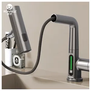 New Style High Quality Chinese Smart Modern Bathroom Hot And Cold Water Brass Rotating Faucet