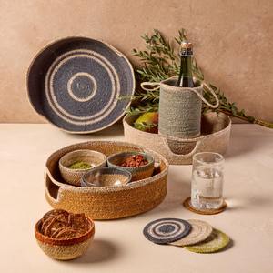 Bol à bouche tissé en jonc de mer de couleur personnalisée Vaisselle naturelle Décor de présentation de repas Produits vietnamiens en gros écologiques - Product Image 4
