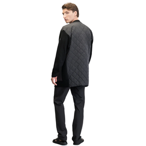 Suéter Cárdigan de Invierno para Hombre, Acrílico, con Botones, Panel Trasero Acolchado, Frente de Punto, Manga Larga, Estilo Casual Elegante, Chaqueta para Combinar - Product Image 2