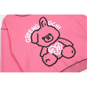เสื้อฮู้ดพิมพ์ลายพัฟเฮฟวี่เวทเสื้อฮู้ดไหล่ตกผ้าคอตตอนเทอร์รี่ - Product Image 5