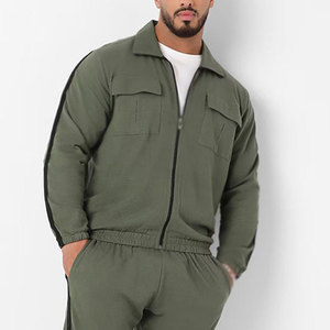 Chándales de hombre con cremallera de material transpirable 100%/chándales de entrenamiento de gimnasio de alta resistencia para hombre a la venta - Product Image 6