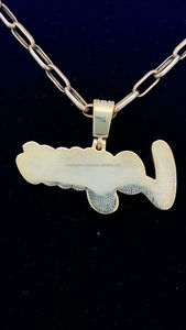 Gold Plated Personalized Custom Letter <b>Pendant</b> <b>Necklace</b> Iced Out Moissanite Cursive <b>Name</b> <b>Necklace</b> <b>Pendant</b> - Product Image 4