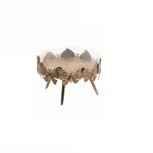 Support de serveur de gâteau de finition dorée pour fête d'anniversaire Présentoir à gâteau d'hôtel Présentoir à gâteau de célébration de mariage de luxe au design unique - Product Image 4