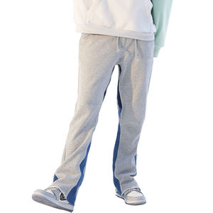 กางเกงทรงบานลำลองเอวสูงสำหรับผู้ชาย, กางเกงแฟชั่นแนวสปอร์ตใส่ได้ทั้งชายและหญิงลายปักผ้ามีลายผ้าปักดีไซน์ซ้อนกัน - Product Image 3