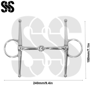 Bocado Ecuestre de Acero Inoxidable Resistente, Control Fuerte, Resistente al Óxido, Acabado Liso, Cómodo para Entrenamiento y Competición - Product Image 3