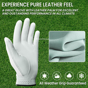 Gants de golf personnalisés en gros avec logo, en cuir Cabretta, antidérapants, avec sangle de poignet réglable et fermeture auto-agrippante, pour usage sportif - Product Image 5