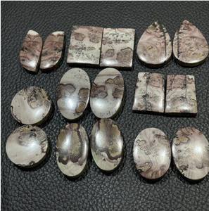 Flor jaspe ágata cabujón 3mm corte ovalado altura del artículo alta calidad piedras preciosas sueltas naturales - Product Image 2