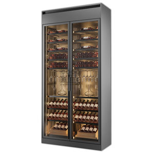 Alta vendita di lusso Custom Wine Cooler illuminazione a LED Wine Fridge Cabinet <span class=keywords><strong>con</strong></span> porta in vetro modalità di raffreddamento ad aria - Product Image 3