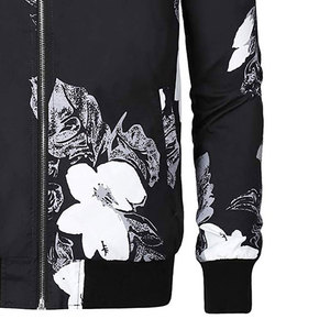 Veste bomber streetwear pour homme de haute qualité en toile à col montant, fermeture éclair, coupe-vent, écologique, pour l'hiver - Product Image 5