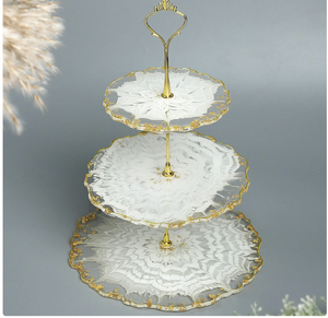 ที่วางเค้กศิลปะทำจากเรซิน3ชั้นเครื่องครัวสไตล์ทะเลสำหรับตกแต่งบ้านถาดขนมหวาน - Product Image 4