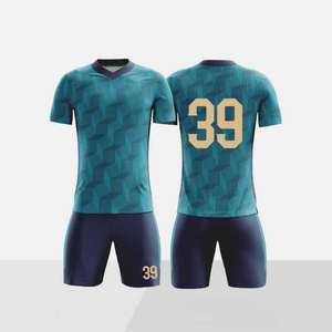 Maillot de football à séchage rapide personnalisable pour adultes, service OEM, coupe automatisée, nom de l'équipe, uniforme de football imprimé «ensembles» - Product Image 5