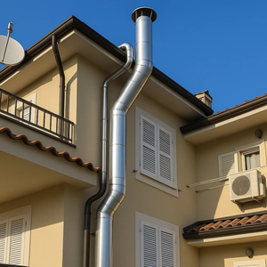 200 mm Đường kính ống thép không gỉ 0.5mm Độ dày 500 mm Chiều cao ống khói - Product Image 3