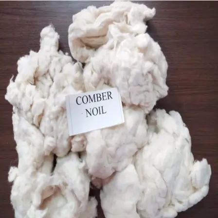 Sıcak satış yüksek dereceli iplik ham beyaz Comber Noil pamuk atık için mevcut ihracat-Ms floransa