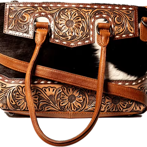 Bolso bandolera de cuero de lujo de diseñador Vintage para mujer, Bolso bandolera de cuero de vaca Floral con herramientas manuales, nuevo modelo, superventas, para mujer - Product Image 1