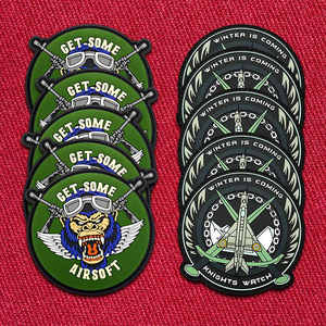 Vente en gros d'usine de patch en PVC de luxe avec logo de marque personnalisé patchs en caoutchouc de silicone cousus imprimés en 3D pour vêtements et sacs - Product Image 4