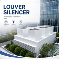 Silencieux à persiennes pour mur extérieur industriel en acier galvanisé, pour l'admission et la sortie d'air de ventilation
