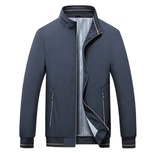 Chaqueta de Mezclilla de Motociclista Entallada para Hombre, Invierno, Cuero Genuino, Cuello en V, Casual, Moderna, Simple, Versátil, de Alta Calidad - Product Image 4