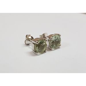 Pendientes Románticos de Oro Blanco y Amatista Verde con Circonita Verde y Perla, con Baño de Oro, Material de Aleación, para Fiesta o Regalo - Product Image 2