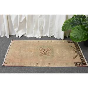 Alfombra de lana turca Beige Vintage de 16x31 pies, hecha a mano, clásica, área grande, rectángulo, diseño abstracto de retazos, látex para habitación de pasillo - Product Image 2