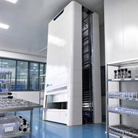 Système de module de levage vertical à livraison automatique de plateaux, accès multi-niveaux, pour entrepôt à plusieurs étages, en métal