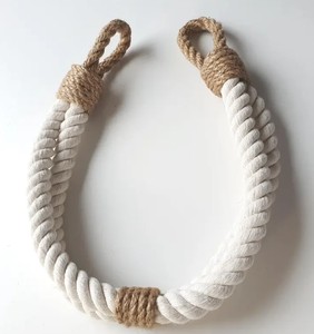 Abrazaderas para Cortinas de Cuerda de Algodón Blanco con Detalles de Yute, Decoración de Ventanas Natural y Suave, Abrazaderas de Longitud Personalizada para Cortinas Claras y Oscuras - Product Image 2