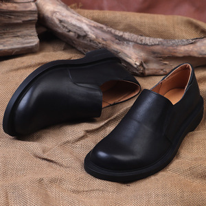 Zapatos de Cuero Transpirables con Plantilla Acolchada y Suela Flexible, Zapatos de Moda para Hombre, Zapatos Casuales - Product Image 4