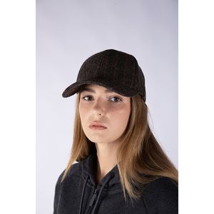 Gorro de lana a rayas marrón unisex Gorro de invierno básico ajustable con logotipo trasero Máscara de ropa Casto a prueba de sudor - Product Image 4