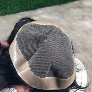 Patch capillaire octogonal de qualité supérieure indienne AR-RAFI IMPEX, cheveux humains vierges d'origine éthique, pratique, 100g, boucles crépues lâches - Product Image 1