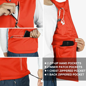 <b>Outdoor</b> Adventure Men's Softshell <b>Vest</b> Casual Autumn Waterproof Windproof Breathable Sleeveless Utility Jacket Fleece Lined - Product Image 6