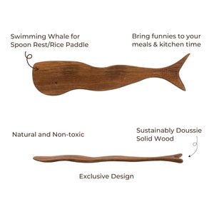 Reposapiés de cuchara de madera de ballena, reposapiés de cuchara decorado lindo, soporte de espátula, regalos de cocina divertidos para mujeres, regalos de anfitriona-Feliz Navidad - Product Image 2